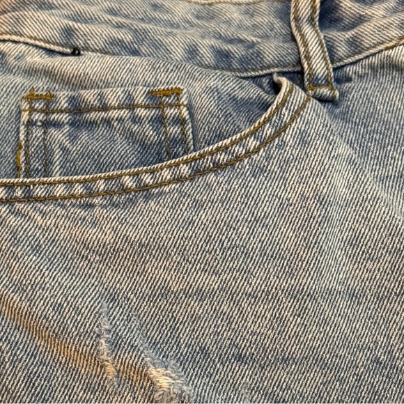 Wide leg, baggy, distressed, deconstructed, high waisted SHEIN Denim. Size M 6 - Picture 4 of 7